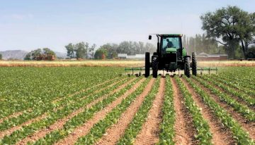 tractor plowing the fields