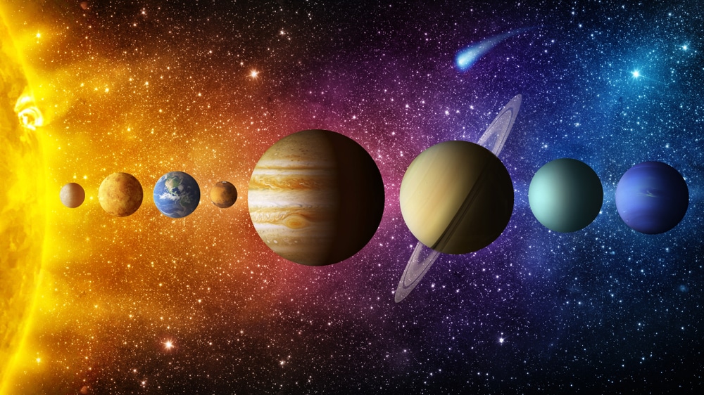 Solar,System,Planet,,Comet,,Sun,And,Star.,Elements,Of,This